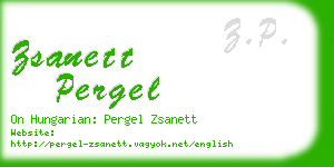 zsanett pergel business card